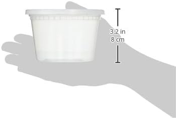 Mr Miracle Deli Containers with Lids - 24 Pack of 16 oz Clear Airtight Reusable Plastic Food and Multi-Purpose Containers - Microwave, Freezer, and Dishwasher Safe