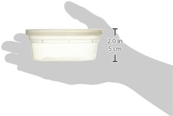 Deli Containers with Lids [48 Sets - 8 oz.] Small Plastic Soup Container - Disposable Deli Food / Slime Storage Containers with Airtight Lids for Freezer & Restaurant Takeout