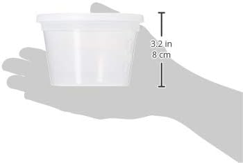 Deli Containers with Lids [48 Sets - 16 oz.] Pint Plastic Soup Container - Disposable Deli Food Storage Containers with Airtight Lids for Freezer & Restaurant Takeout