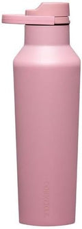 Corkcicle Sport Canteen - Keeps Drinks Cold 25 Hours - Stainless Steel Water Bottle - Triple-Insulated - Spill-Proof - Summer Drinkware Gift - Keeps Drinks Ice Cold - 20 oz - Desert Rose