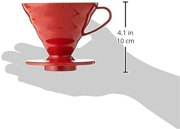 Hario V60 Plastic Coffee Dripper, Size 02, Red