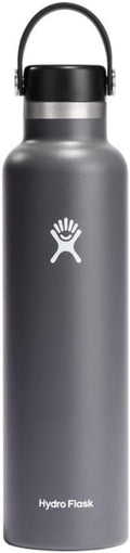 Hydro Flask Water Bottle - Insulated Stainless Steel - Non Spill, Leakproof in 24 Oz Stone
