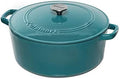Cuisinart Chef's Classic Enameled Cast Iron Round Covered Casserole (Teal, 7- Quart)