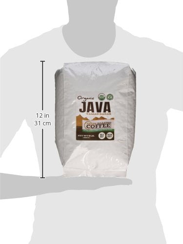 Fresh Roasted Coffee, Organic Java Taman Dadar | USDA Organic, RFA, Kosher | Medium Roast 5 lb (80 oz) Whole Bean
