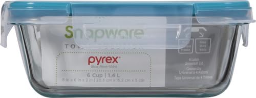Snapware Snapware 6cup total solution rectangle food storage container glass, 9.3 Ounce (1112403)