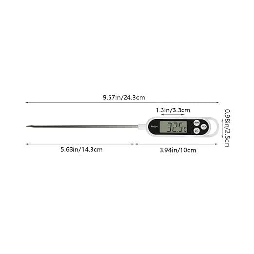 1/3pcs Candy Thermometer Digital Instant Read for Meat Kitchen Cooking Food Oil Deep Fry BBQ Grill Smoker (6, 9.4in)