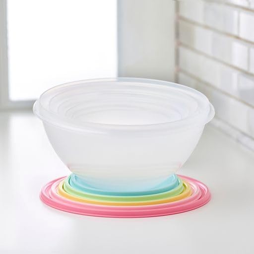 Tupperware Heritage Wonderlier 10 Piece Food Storage Bowl Set in Vintage Colors- Dishwasher Safe & BPA Free - (5 Containers + 5 Lids)