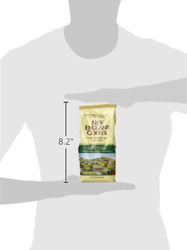 New England Coffee French Vanilla Decaffeinated Medium Roast Ground Coffee, 10oz Bag (Pack of 2)