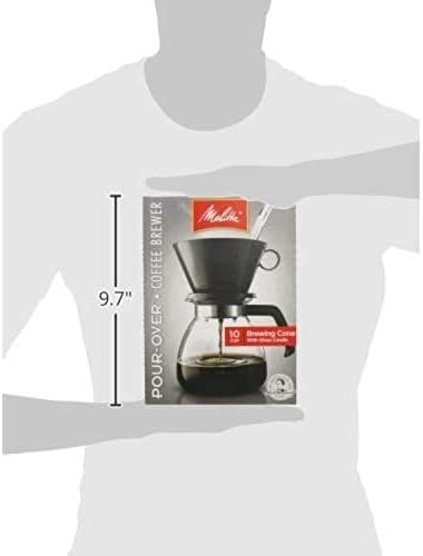 Melitta 52 oz. Pour-Over Coffee Brewer with Glass Carafe, Black
