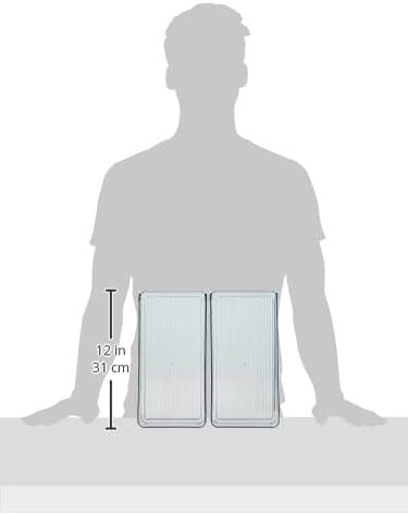 iDesign Linus Plastic Fridge and Freezer Storage Organizer Bin, Clear Container for Food, Drinks, Produce Organization, BPA-Free , 11" x 5.5" x 3.5", Set of 2, Clear