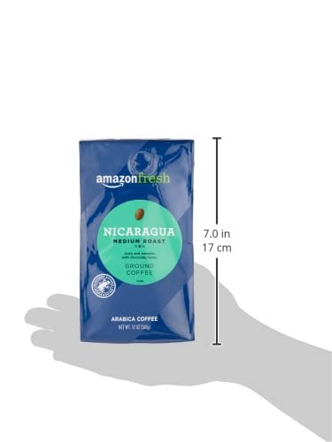Amazon Fresh, Nicaragua Ground Coffee, Medium Roast, 12 Ounce (Pack of 3)
