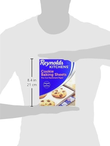 Reynolds Kitchens Cookie Baking Sheets, Pre-Cut Parchment Paper, 22 Sheets (Pack of 2)