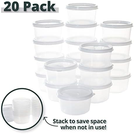 Greenco Small Food Storage Containers - 20 pcs | Plastic Food Containers with Lids | Deli Containers | Meal Prep Container | Pantry, Fridge, Kitchen Organization | Cereal, Spices, Snack Containers