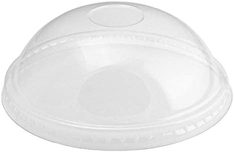 [100 Count] Dome Ice Cream Cup Lids - 4 oz Clear Disposable Lids - Fit Our 4 oz Cups Perfectly - *Cups Sold Separately* Frozen Dessert Supplies