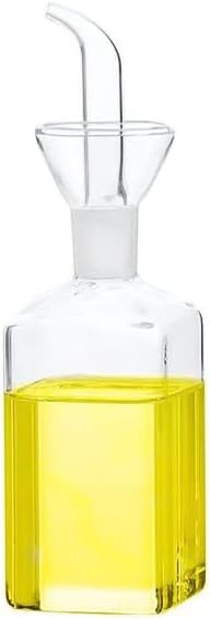 LandHope Oil Bottle Glass Olive Oil Dispenser Bottle Glass Cooking Oil Vinegar Measuring Dispenser With Spout for Kitchen and BBQ (250ml/8.54oz)