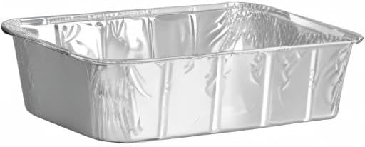 PARTY BARGAINS 3 Lb Aluminum Loaf Pan - 60 Pack, Heavy Duty Disposable Bread Pans for Perfect for Baking, Lasagna, Meatloaf & Food Serving (Max 240°C)