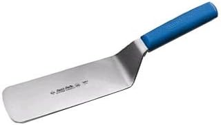 Dexter-Russell S286-8H-PCP Sani Safe Cake Turner | 8" x 3" Stainless Steel Blade | High Heat Resistant Blue Polypropylene Handle | NSF Certified | Made in USA