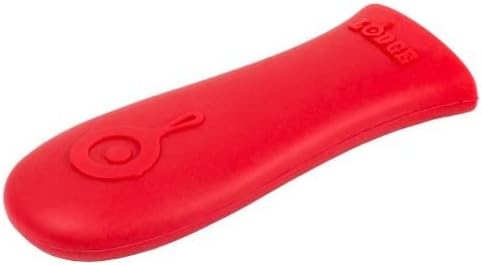 Lodge Cast Iron Griddle and Hot Handle Holder, 10.5", Black/Red