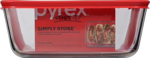 Pyrex Simply Store 11-Cup Rectangular Glass Food Storage Dish