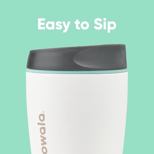 Owala SmoothSip Insulated Stainless Steel Coffee Tumbler, Reusable Iced Coffee Cup, Hot-Coffee Travel Mug, Perfect for Cappuccino, BPA Free, 10 oz, Gray (Cloudscape) (Pack of 8)