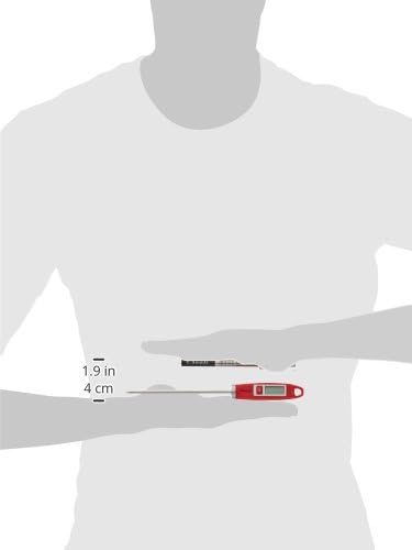 Escali DH1 Gourmet Digital Meat Thermometer with Extra Long Probe, NSF Certified, Red