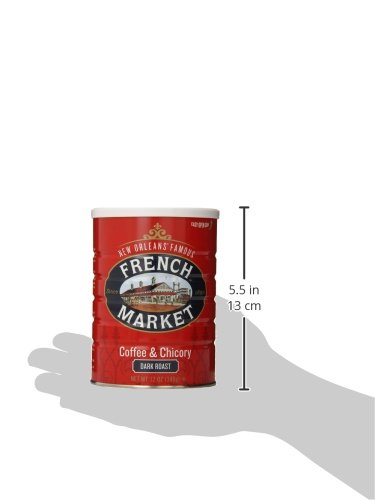 French Market Coffee & Chicory Dark Roast Ground Coffee, 12oz Can (Pack of 2)