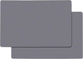 Gartful Gray Silicone Mats for Kitchen Counter, Large Silicone Countertop Protector, 25" x 17" Heat Resistant Desk Saver Pad, Nonskid Multipurpose Mat, Placemat, Non-Slip, 2PCS