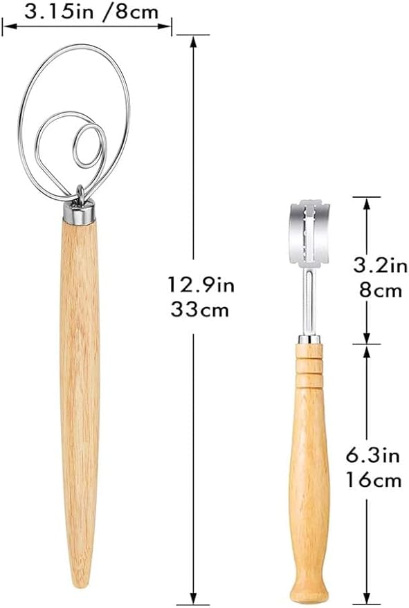 Danish Dough Whisk (with lame)