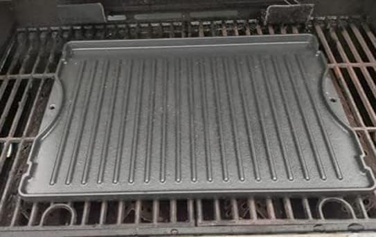 CA124B (1-Pack) 17.48x12.48 inches Cast Iron Griddle for Broil King Baron 320, 340, 420, 440, 490, Huntington 2122-64 2122-67 6020-54 6020-57 6020-64 6020-67 6023-89, Sterling 5020-54