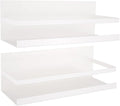 2 Pack Magnetic Spice Rack for Refrigerator,Heave Duty Magnetic Shelf for Kitchen,Magnet Book Shelf for Whiteboard,Space Container,Drill Free (White)