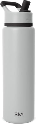 Simple Modern Water Bottle with Straw Lid | Vacuum Insulated Stainless Steel Metal Thermos | Reusable Leak Proof BPA-Free Flask for Sports Gym | Summit Collection | 30oz, Ice Gray