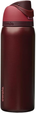 Owala FreeSip Insulated Stainless Steel Water Bottle with Straw, BPA-Free Sports Water Bottle, Great for Travel, 32 Oz, Black Cherry