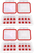 IceTopper Plus Ice Cube Tray with 2 Attached Lids - Easy Release Ice Cube Molds, 16 Cubes per Tray, Stackable & Dishwasher Safe, 100% Food Grade Silicone, BPA Free & Recyclable (2 Pack)