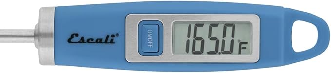 Escali DH1 Gourmet Digital Meat Thermometer with Extra Long Probe, NSF Certified, Blue
