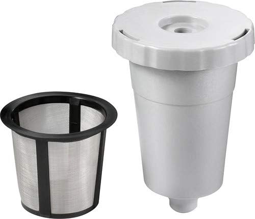 Reusable Coffee Holder and Filter Set, Grey 3 part with filter basket works with Keurig My K-Cup Home brewers by PureWater Filters