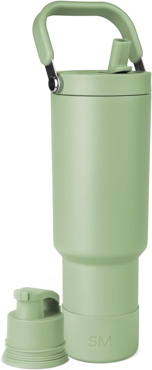 Simple Modern Trek Pivot | 40oz Flip Straw Tumbler with Handle | Water Bottle & Boot | Interchangeable Straw & Chug Lids | Insulated Stainless Steel Jug | Gym Sports Outdoors | Meadow Mist