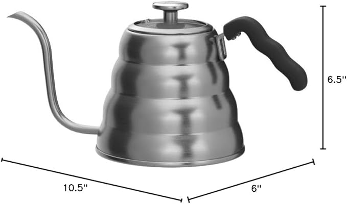 Bean Envy Pour Over Coffee Kettle - 40 oz, Stainless Steel, Gooseneck Coffee and Tea Kettle with Thermometer and Ergonomic Handle