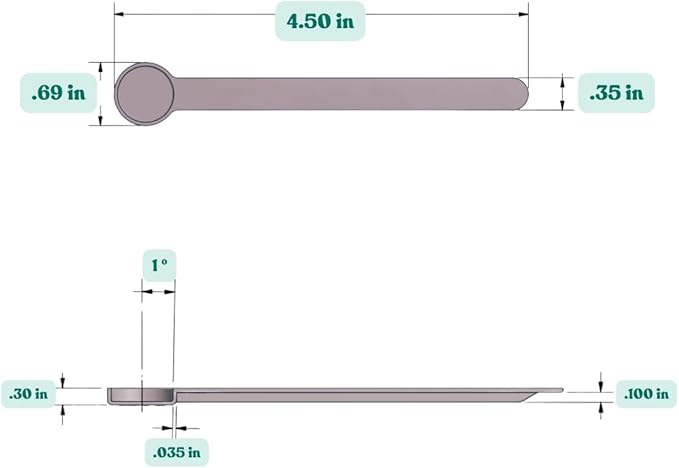 1/4 Teaspoon (1.25 mL) Long Handle Scoop for Measuring Coffee, Pet Food, Grains, Protein, Spices and Other Dry Goods (Pack of 25)