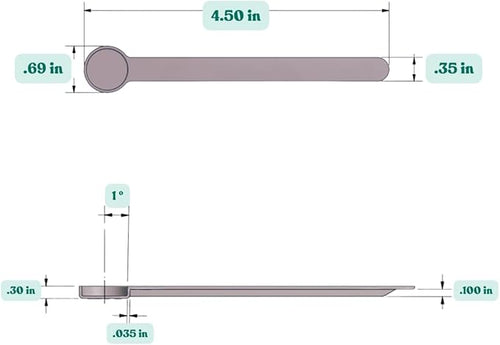 1/4 Teaspoon (1.25 mL) Long Handle Scoop for Measuring Coffee, Pet Food, Grains, Protein, Spices and Other Dry Goods (Pack of 100)