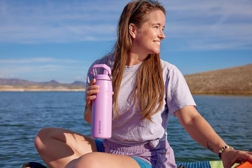 STANLEY IceFlow Flip Straw 2.0 Water Bottle 36 OZ | Built-In Straw with Larger Opening | Lightweight & Leak-Resistant | Insulated Stainless Steel | BPA-Free | Mist
