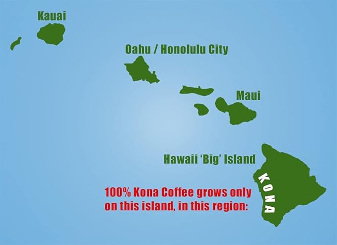 Blue Horse 100% Kona Coffee, Dark Roast, Arabica Whole Beans, 1 lb (16 oz) Bag, Farm Fresh, Authentic Hawaiian Coffee beans from Hawaii’s Big Island