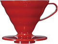 Hario V60 Plastic Coffee Dripper, Size 02, Red