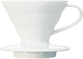 Hario V60 Ceramic Coffee Dripper Pour Over Cone Coffee Maker Size 01, White