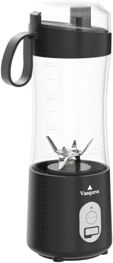Vaeqozva Portable Blender USB Rechargeable Personal Mixer Fruit 12.8 Oz Mini Blender for Smoothie, Fruit Juice, Protein Shake, Milk Shakes