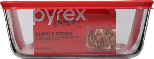 Pyrex Simply Store 11-Cup Rectangular Glass Food Storage Dish