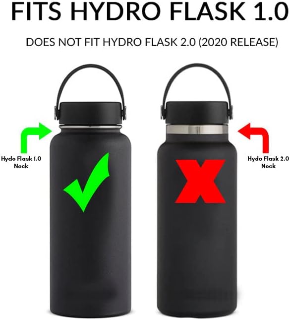 REUZBL Silicone Boot Sleeve Protector with Handle – Compatible with Hydro Flask 40oz, 32oz, 24oz, 21oz – Protective Bottle Bumper for Stainless Steel Water Bottles