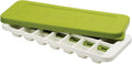 Joseph Joseph QuickSnap Ice Cube Tray with Cover Lid Easy-Release No-Spill Stackable Odor-Free Dishwasher Safe, Green