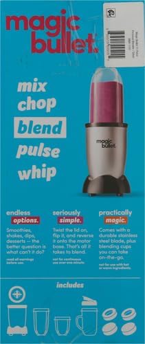 Magic Bullet Blender, Small, Silver, 11 Piece Set (Pack of 2)