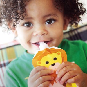 Squooshi Reusable Baby Food Pouches for Toddlers | BPA Free Plastic, Food Safe, Freezer Safe | Refillable for Applesauce Yogurt & Puree Squeeze Pouch | 6 Pack | 3.4 oz