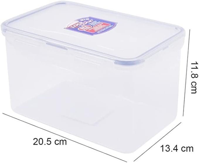 LOCK & LOCK Easy Essentials Food Lids/Pantry Storage/Airtight Containers, BPA Free, Rectangle - 8 Cup - for Cookies, Clear